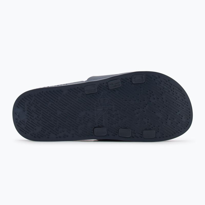 Мъжки джапанки Calvin Klein YM0YM00361 Slide Rubber Neoprene Monologo navy/oyster mushroom 4
