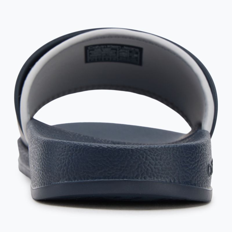 Мъжки джапанки Calvin Klein YM0YM00361 Slide Rubber Neoprene Monologo navy/oyster mushroom 6