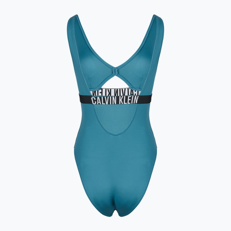 Дамски бански костюм Calvin Klein KW0KW02746 Intense Power One Piece Fashion Fit storm blue 2