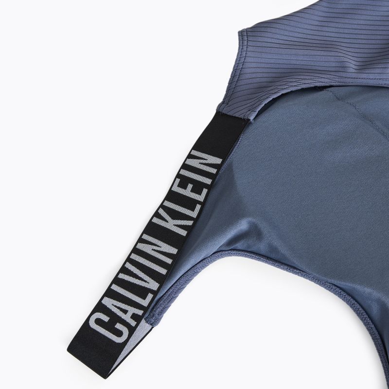 Дамски бански костюм от една част Calvin Klein KW0KW02754 Intense Power Rib Scoop Back One Piece-RP grisaille 3