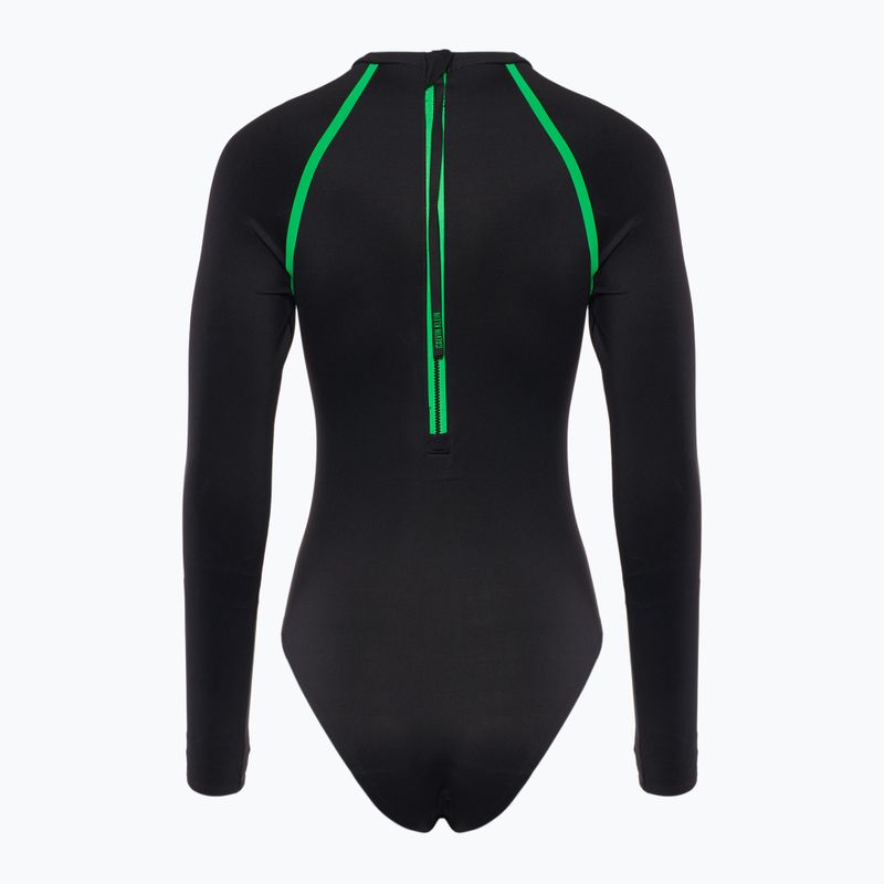 Дамски бански костюм от една част Calvin Klein KW0KW02790 Intense Power Move Rashguard One Piece pvh black 2