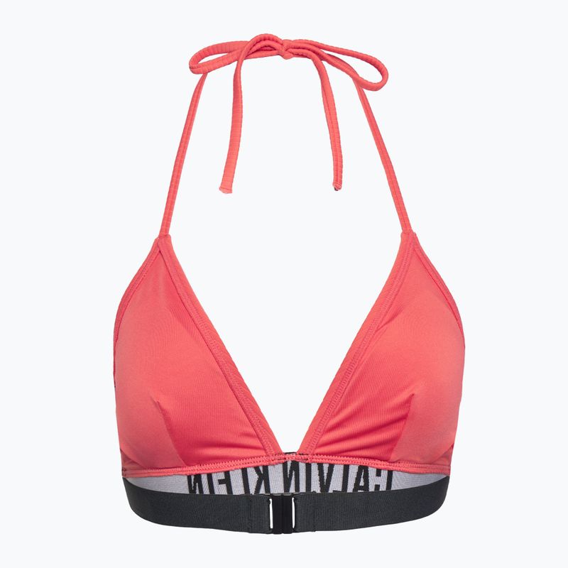 Горнище на бански костюм Calvin Klein KW0KW02750 Intense Power Rib Triangle-RP brilling coral 2