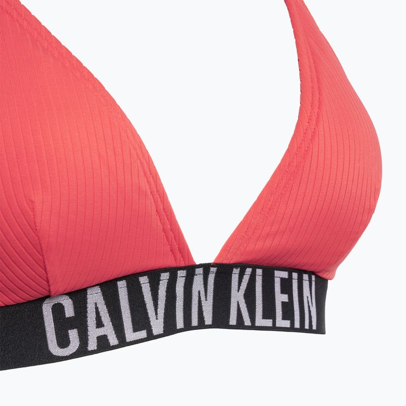 Горнище на бански костюм Calvin Klein KW0KW02750 Intense Power Rib Triangle-RP brilling coral 3