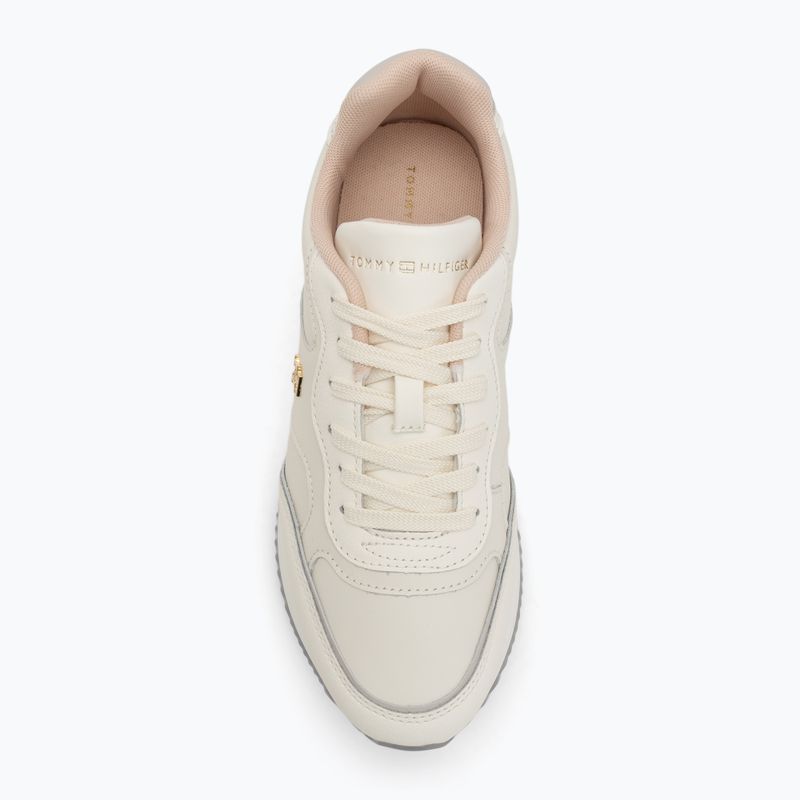 Tommy Hilfiger Кожени дамски обувки ivory petal/newsprin 5