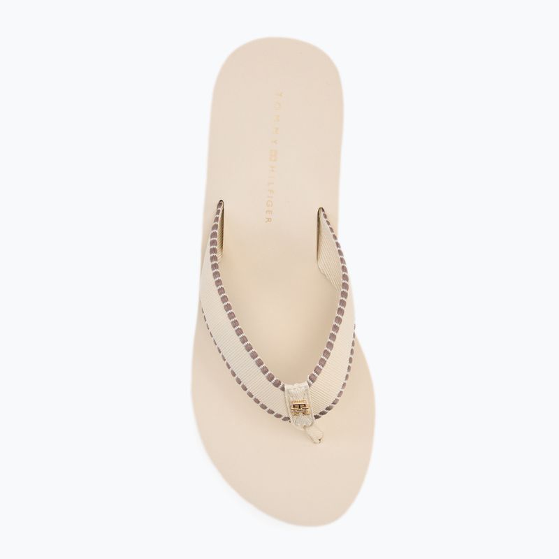 Tommy Hilfiger дамски джапанки Wedge Beach Sandal muslin 5