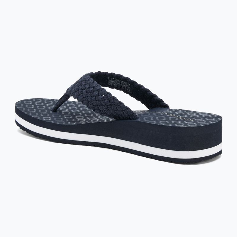 Tommy Hilfiger Crochet Mid Beach Sandal дамски джапанки space blue 3