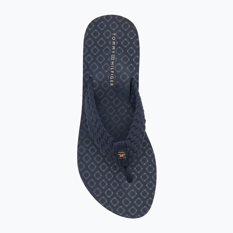 Tommy Hilfiger Crochet Mid Beach Sandal дамски джапанки space blue 5