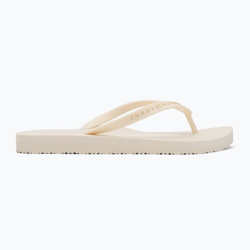 Дамски плажен сандал с каишка Tommy Hilfiger ivory petal flip flops 2