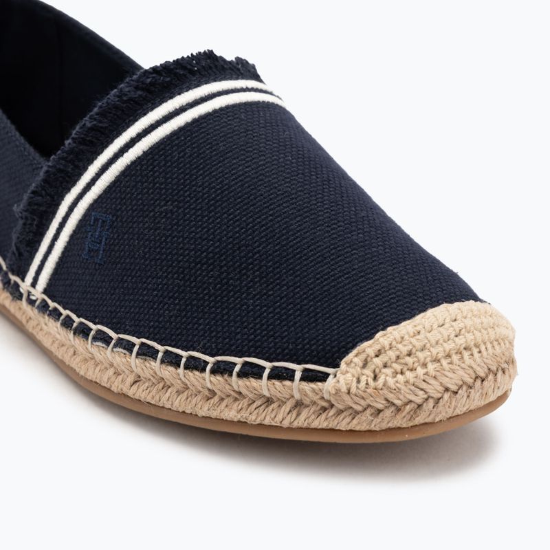 Дамски еспадрили Tommy Hilfiger Fringe Canvas Closed space blue 7