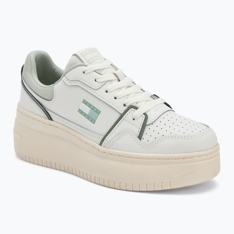 Дамски обувки Tommy Jeans Retro Basket Flatform ecru/misty sage