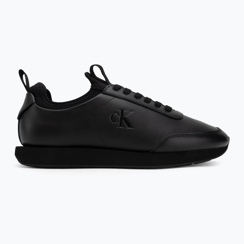 Мъжки обувки Calvin Klein YM0YM01362 Retro Runner Sock Laceup Leather тройно black 2