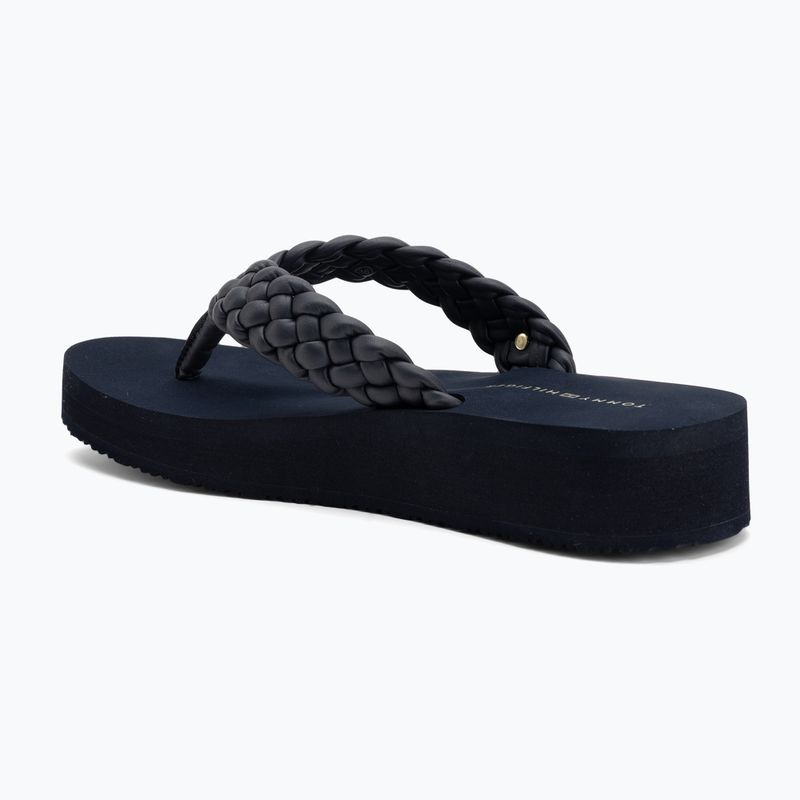 Дамски джапанки Tommy Hilfiger Wedge Cornrow Beach space blue 3