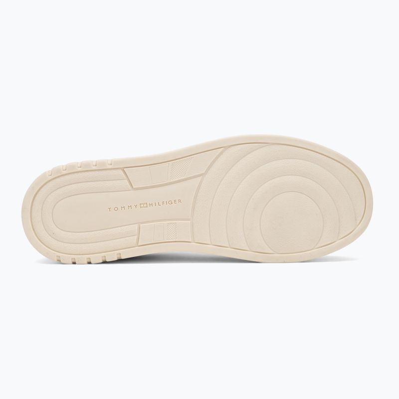 Дамски обувки Tommy Hilfiger Sporty Cupsole Tumbled Leather coastal taupe/ecru/yellow 4