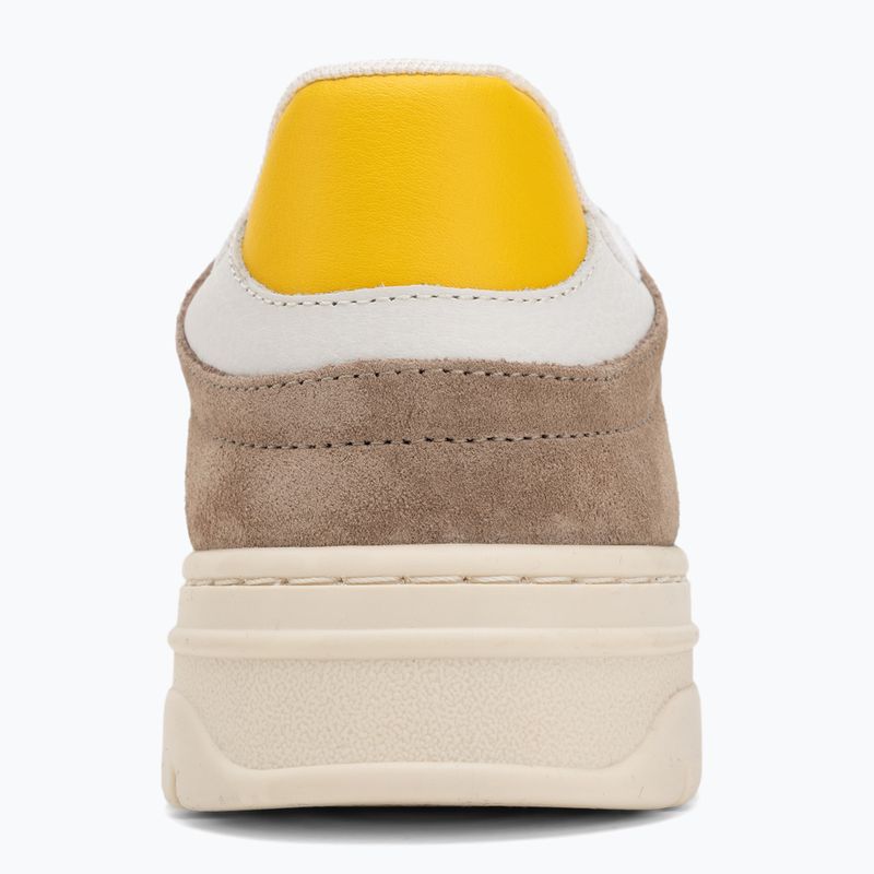 Дамски обувки Tommy Hilfiger Sporty Cupsole Tumbled Leather coastal taupe/ecru/yellow 6