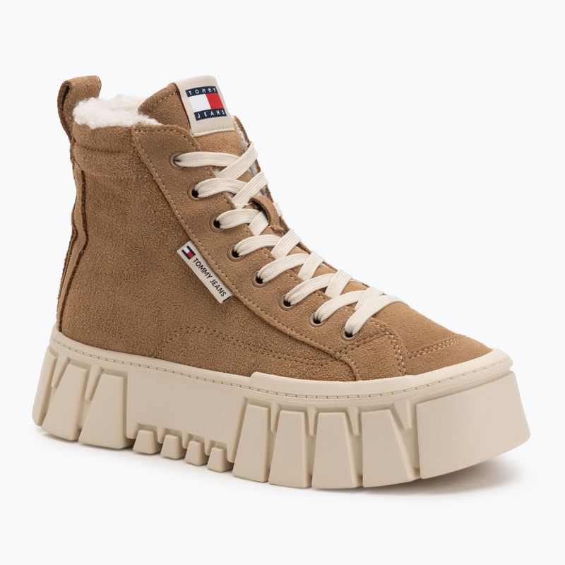 Дамски обувки Tommy Jeans Vulc Flatform Suede Wl bronze twist