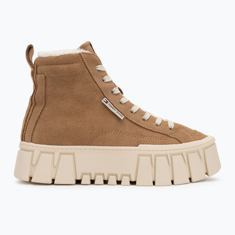 Дамски обувки Tommy Jeans Vulc Flatform Suede Wl bronze twist 2