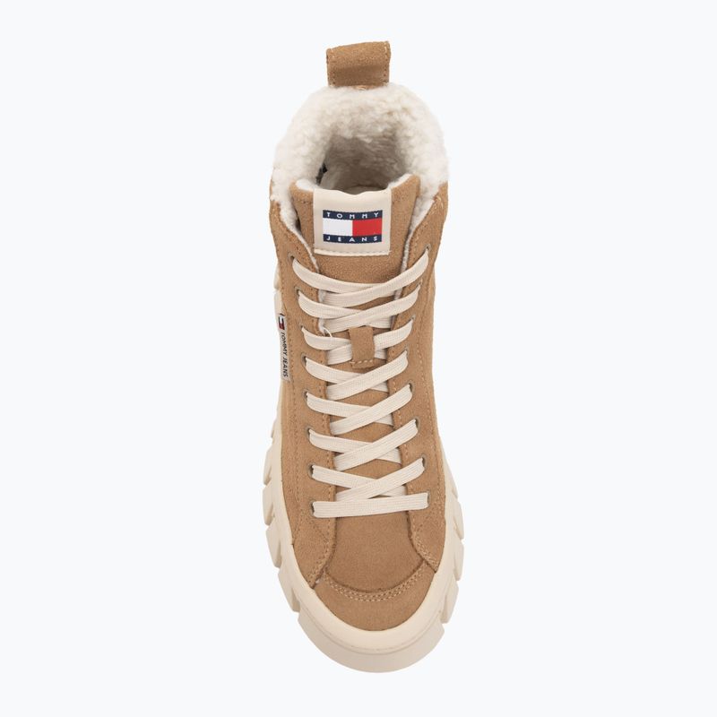 Дамски обувки Tommy Jeans Vulc Flatform Suede Wl bronze twist 5