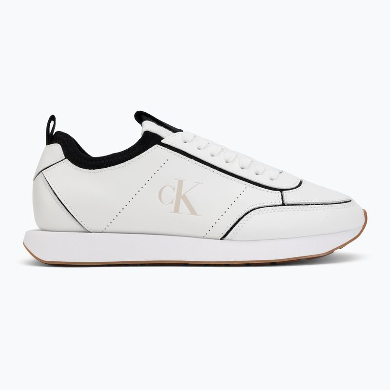 Дамски обувки Calvin Klein HW0HW02994 Retro Runner Sock Patch Leather bright white/black 2
