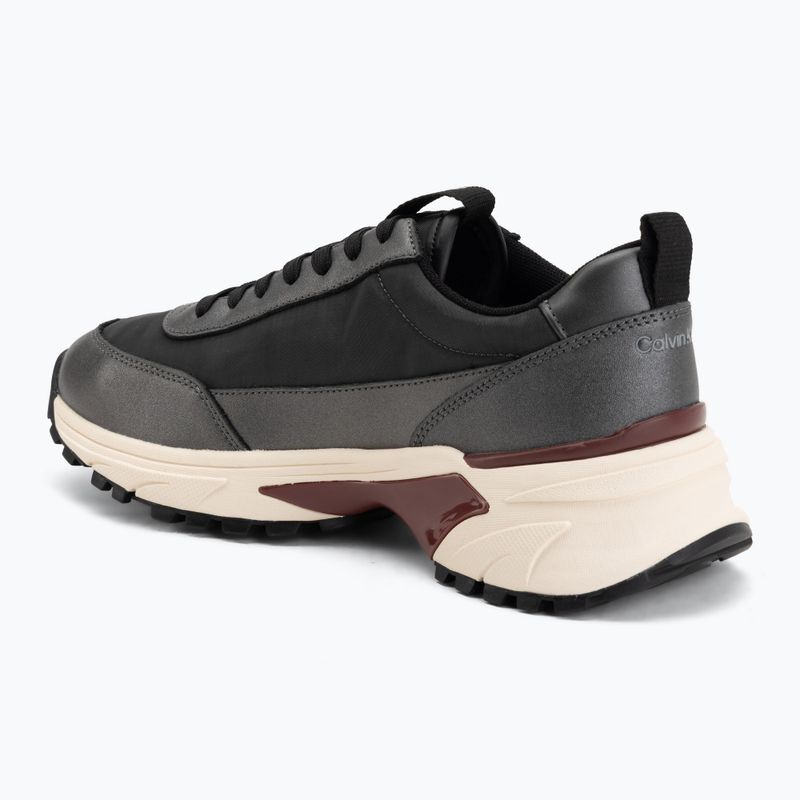 Дамски обувки Calvin Klein HW0HW02999 Hike Runner Organza Met Leather gun metal/bordeaux 3