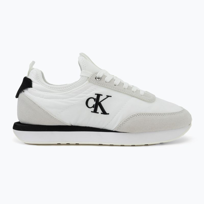 Дамски обувки Calvin Klein YW0YW02060 Retro Runner Sock Laceup Mix Mat bright white/black/marshmallow 2
