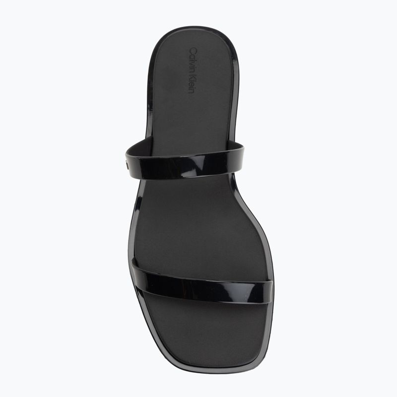 Дамски чехли Calvin Klein HW0HW02963 Jelly Doub Bar Shiny triple black 5