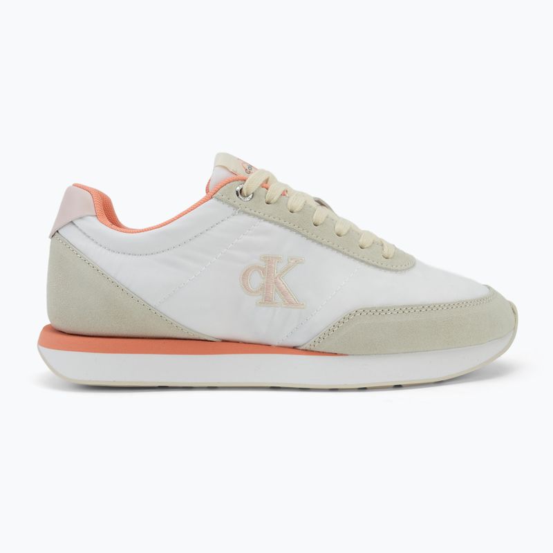 Дамски обувки Calvin Klein YW0YW01990 Retro Runner Lace Up Nylon Mg brilliant white/light cashew/pink 2