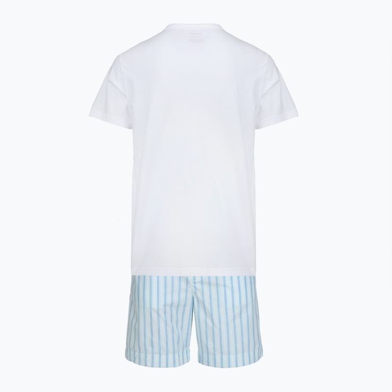 Мъжка пижама Calvin Klein LV00NM2903 classic white top/aurora stripe 2