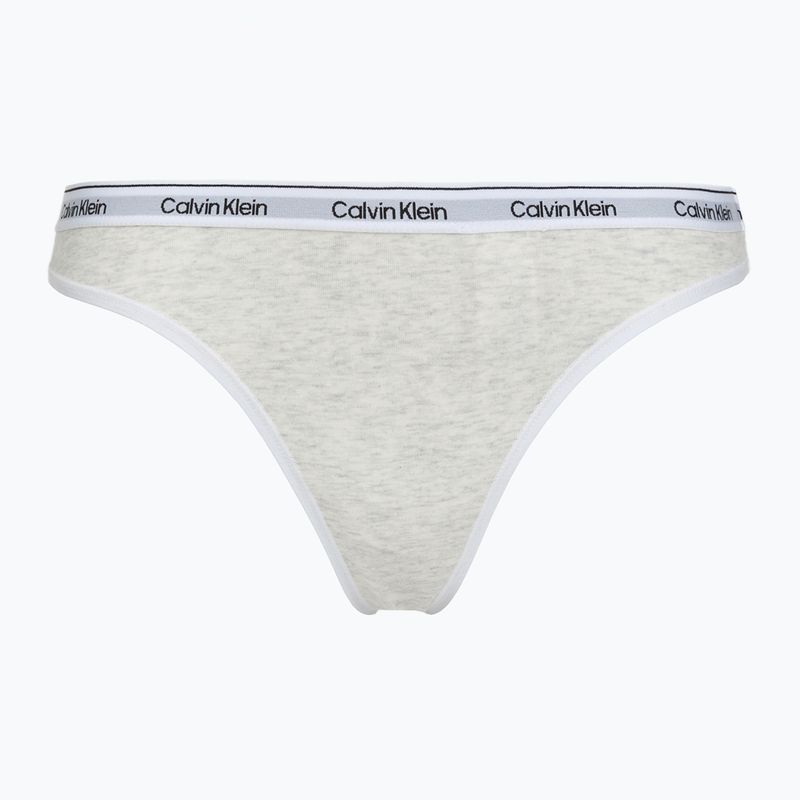 Дамски бикини Calvin Klein LV00QD5209 Thong 3 чифта shoreline/snow heather/pear sorbe 3