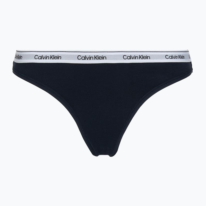 Дамски бикини Calvin Klein LV00QD5209 Thong 3 чифта shoreline/snow heather/pear sorbe 4