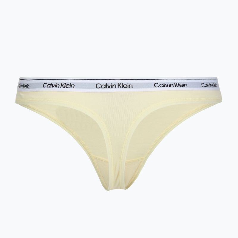 Дамски бикини Calvin Klein LV00QD5209 Thong 3 чифта shoreline/snow heather/pear sorbe 5