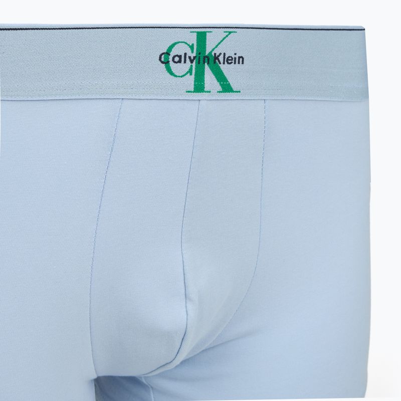 Мъжки боксерки Calvin Klein LV00NB4472 Trunk 3 чифта shoreline/mardi gras green/cent s 6