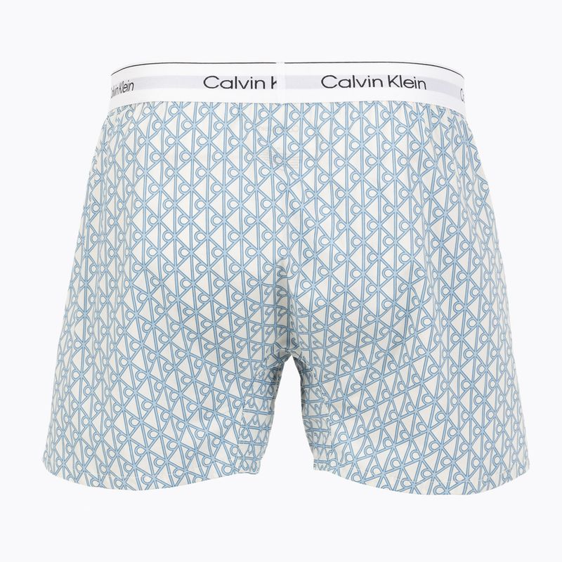 Боксерки Calvin Klein LV00NM2831 Boxer Trad icon cotton emblem chalk/gulf blue 2