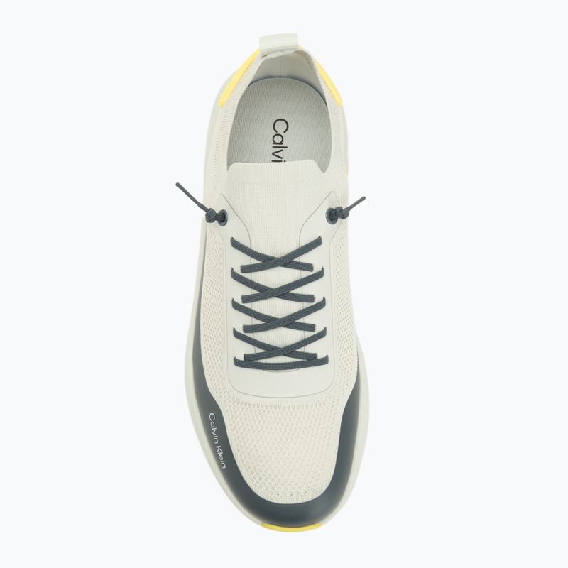 Мъжки обувки Calvin Klein YM0YM01457 Chunky Runner Lace Up Sock Knit vaporous white/coal/buttercup 5