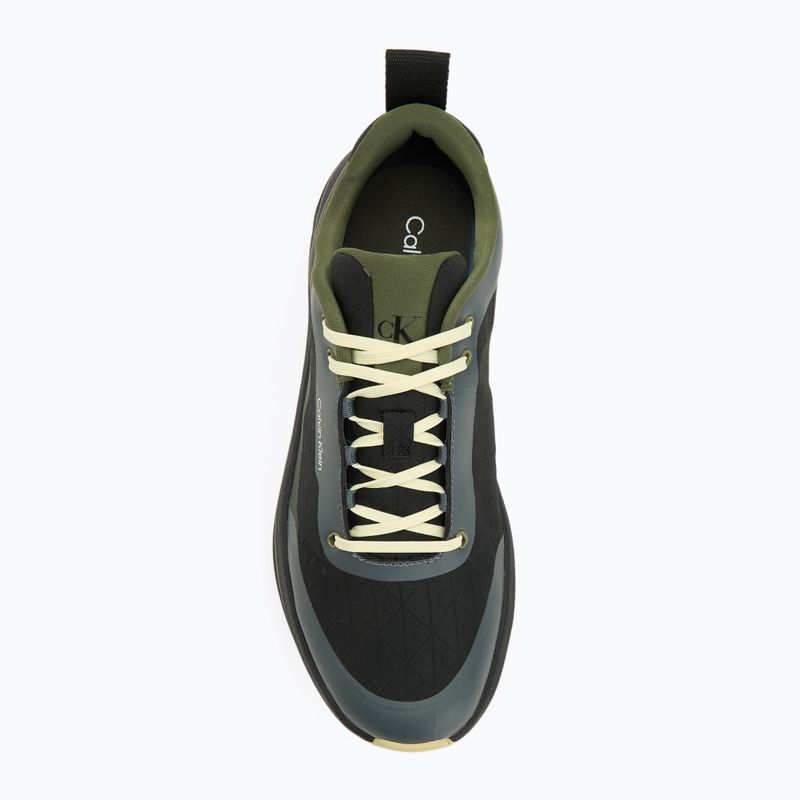 Мъжки обувки Calvin Klein YM0YM01456 Chunky Runner Lace Up Mix Aop black/medieval forest/coal/lime 5