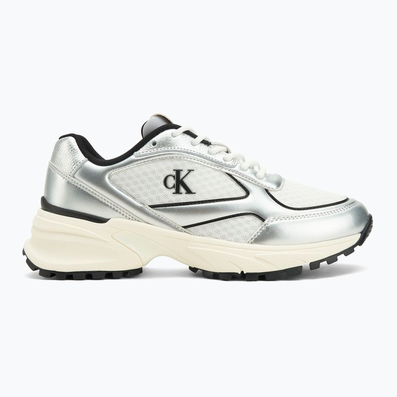 Дамски обувки Calvin Klein YW0YW02063 Hike Runner Lace Up Mesh Mix Silver/Black/Bright White 2