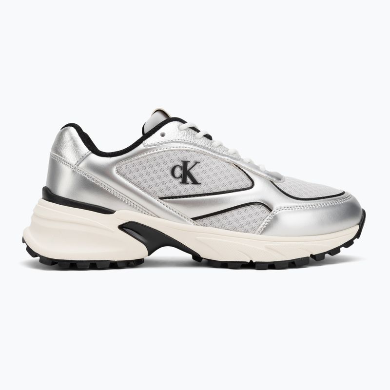 Мъжки обувки Calvin Klein YM0YM01402 Hike Runner Laceup Mesh Mix silver/black/marshmallow 2