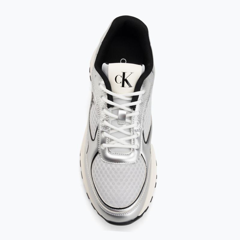 Мъжки обувки Calvin Klein YM0YM01402 Hike Runner Laceup Mesh Mix silver/black/marshmallow 5