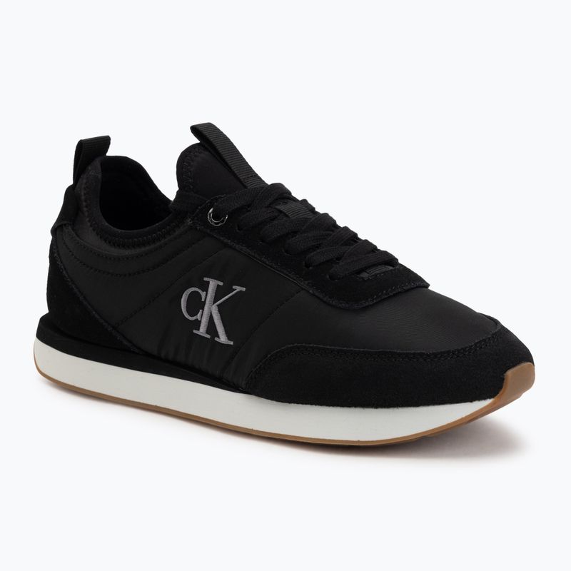 Дамски обувки Calvin Klein YW0YW02060 Retro Runner Sock Laceup Mix Mat black/gyn metal/gum