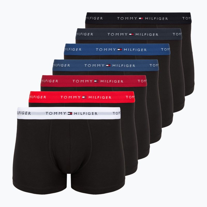 Боксерки Tommy Hilfiger Trunk WB 7 чифта blk/mid red/aegean sea/dsrt sky/blu jeans/f r/wht