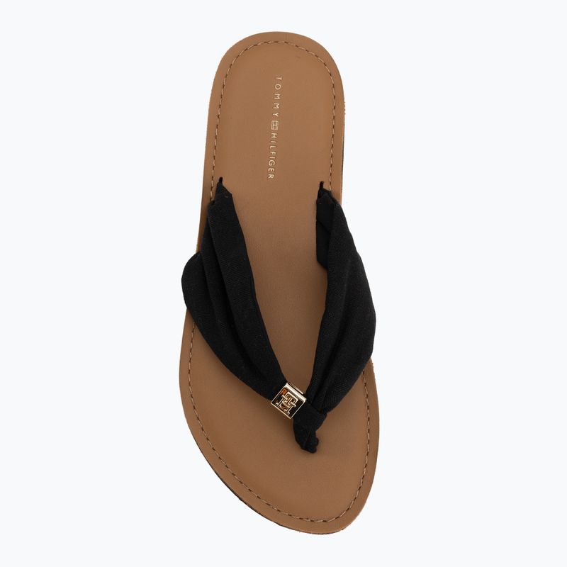 Дамски джапанки Tommy Hilfiger Footbed Summer Sandal Leather black 5