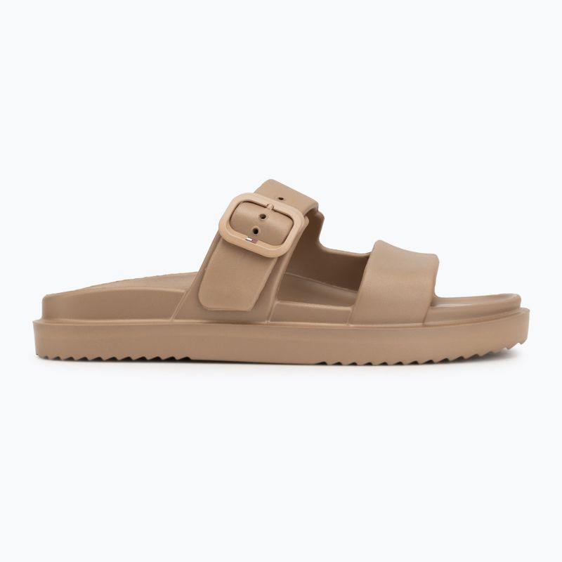 Дамски чехли Tommy Hilfiger Double Strap Sandal Pearl safari canvas pearlised 2