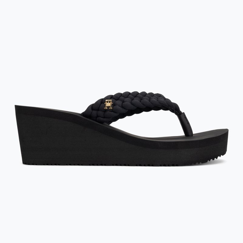 Дамски джапанки Tommy Hilfiger Wedge Braided Summer Sandal black 2