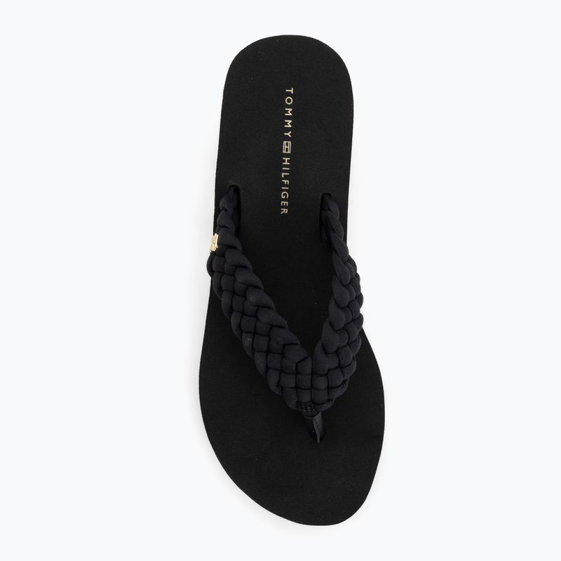 Дамски джапанки Tommy Hilfiger Wedge Braided Summer Sandal black 5