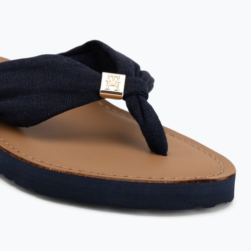 Дамски джапанки Tommy Hilfiger Footbed Summer Sandal Leather space blue 7