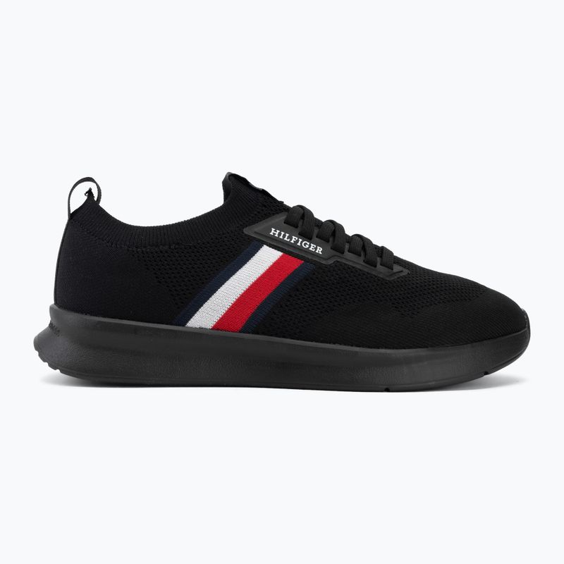 Мъжки обувки Tommy Hilfiger Lightweight Knitted Runner black 2