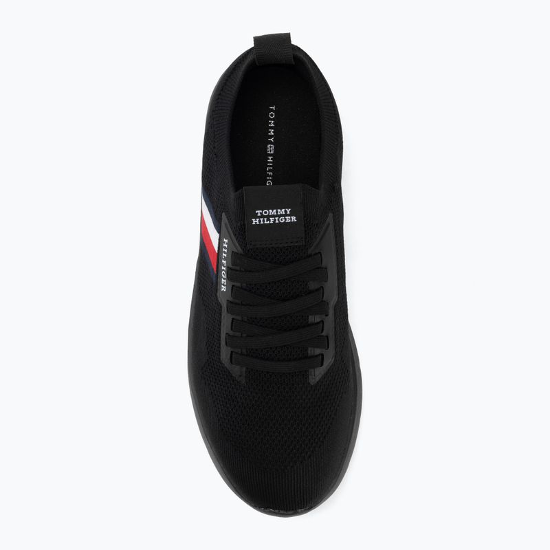 Мъжки обувки Tommy Hilfiger Lightweight Knitted Runner black 5
