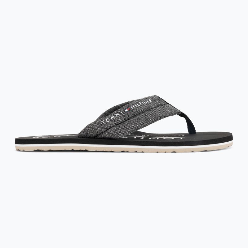 Мъжки джапанки Tommy Hilfiger Chambray Beach Sandal black 2