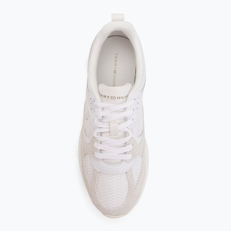 Дамски обувки Tommy Hilfiger Mix Material Runner white/ecru 5