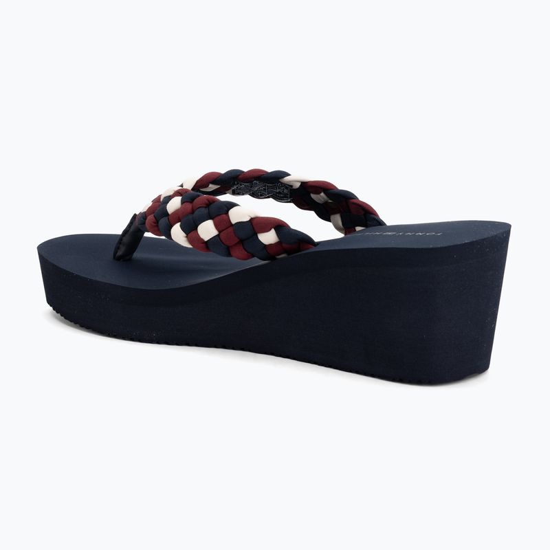 Дамски джапанки Tommy Hilfiger Wedge Braided Summer Sandal rwb 3