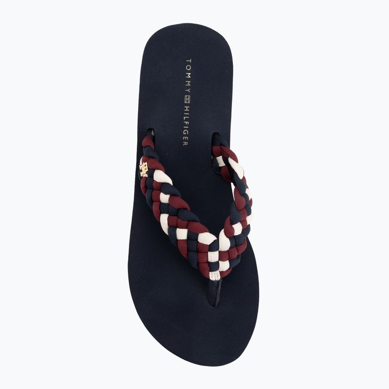Дамски джапанки Tommy Hilfiger Wedge Braided Summer Sandal rwb 5